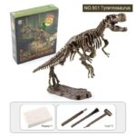 Tyrannosaure en kit de construction pour l'apprentissage et la décoration scientifique. Modèle réaliste avec ossements et outils pour assembler un dinosaure préhistorique.