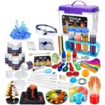 Kit scientifique avec accessoires de laboratoire et expériences.