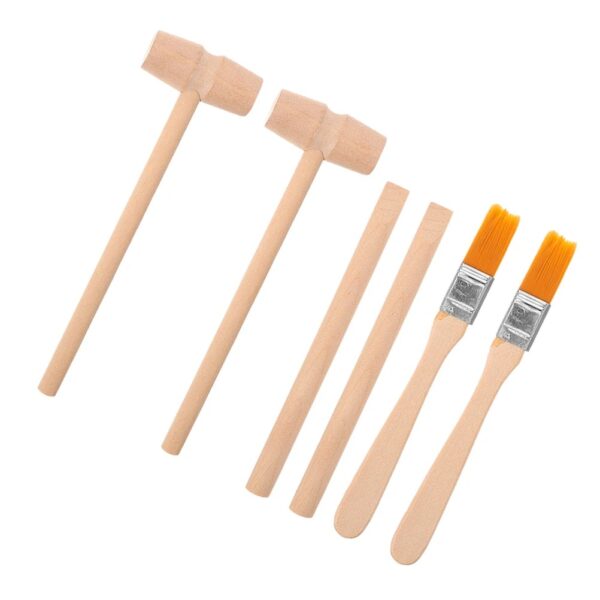 Accessoires de laboratoire en bois pour expériences et démonstrations scientifiques.