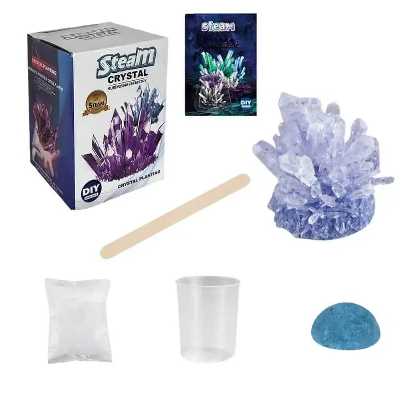 Kit de décoration scientifique avec cristaux de vapeur pour DIY, parfait pour expériences éducatives et décoration innovante.