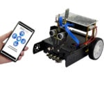 Robot éducatif programmable avec smartphone et capteurs, idéal pour apprendre la robotique et la programmation.