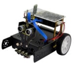 Robot éducatif programmable avec capteurs et microcontrôleur pour l'apprentissage de la robotique et de la programmation.