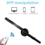 Dispositif de contrôle d'application scientifique compatible ordinateur, iPhone et Android, illustré avec une règle connectée et un smartphone.