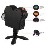 Projecteur de décoration en forme de cœur avec boutons pour Noël, Halloween, et changement de mode, équipé d'une prise pour câble d'alimentation.