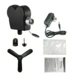 Accessoires pour vélo d'animation scientifique, incluant un moteur, un contrôleur, un support, une hélice, une pièce de fixation, un sac plastique et un manuel d'instructions.