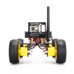 Robot éducatif programmable avec capteur et moteur, idéal pour apprendre la robotique et la programmation. Conception compacte avec roues robustes pour projets scientifiques et éducatifs.