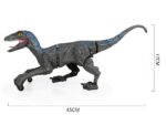 Modèle de dinosaure T-Rex robotique articulé de 45 cm de long et 17 cm de haut, avec détails réalistes et articulation pour une décoration scientifique ou éducative.