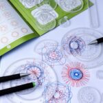 Accessoire éducatif de géométrie pour enfants, cercles de dessin pour apprendre la symétrie et la géométrie, kit de dessin scientifique pour jeunes étudiants.