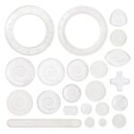 Puzzles géométriques en plastique transparent, parfaits pour l'apprentissage des formes et des tailles, idéaux pour les activités éducatives et la décoration de salle de classe.