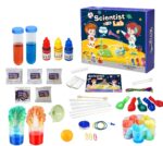 Kit d'expériences scientifiques pour enfants avec accessoires.