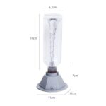 Pétale de vortex en verre avec base en plastique, mesurant 19 cm de haut, 6,2 cm de diamètre, idéale pour expériences scientifiques et démonstrations éducatives.
