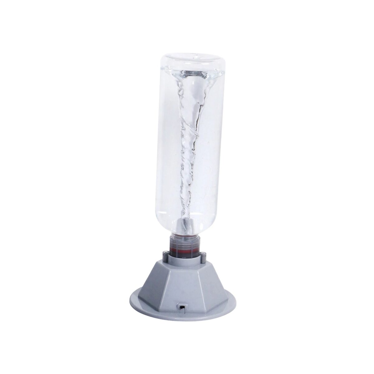 Porte-bougie en verre pour expériences scientifiques, avec base en plastique stable, idéal pour la décoration de laboratoire ou d'espace scientifique.
