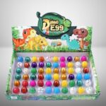 Oeufs de dinosaure colorés à éclore, jeu éducatif pour enfants, comprenant 60 pièces, parfait pour apprendre la science et la nature tout en s'amusant.