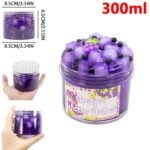 Gelée de raisin violette en pot de 300 ml, jouet sensoriel et décoration, parfait pour la stimulation tactile et visuelle des enfants.