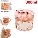 GelĂ©e de pĂȘche en bocal de 300ml, dĂ©coration ludique et gourmande.