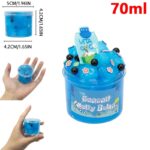 Bocal de gelée de mer bleu de 70 ml, idéal pour la décoration ou la science, avec un design amusant et coloré.