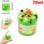 Gelée de pastÚque en bocal de 70 ml, jouet sensoriel pour enfants, décoration ludique et éducative.