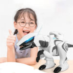 Robot chien éducatif pour enfants, jouet scientifique interactif avec fonctionnalités éducatives et divertissantes, parfait pour stimuler l'apprentissage et la curiosité des jeunes.