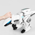 Robot chien interactif pour enfants, jouet éducatif high-tech, robot programmable, cadeau scientifique innovant, objet de décoration moderne.