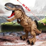 Déguisement de dinosaure T-Rex en plastique, taille 46,8 cm, parfait pour la décoration ou le jeu éducatif.