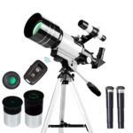 Télescope astronomique avec télécommande, filtres et supports pour observation céleste, idéal pour l'astronomie amateur et l'observation des étoiles.