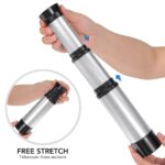 Téléscope extensible à trois sections en aluminium, idéal pour l'observation de la nature et de l'astronomie, avec fonction de rallonge gratuite.