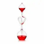 Pipette à liquide avec liquide rouge, objet de décoration scientifique en verre, parfait pour une décoration de bureau ou un espace dédié à la science.