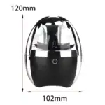 Mini centrifugeuse de laboratoire compacte en verre avec support en plastique noir, idéale pour la recherche scientifique et les expériences à domicile.