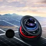 Objectif scientifique avec lentille et panneau solaire pour recherche et éducation.