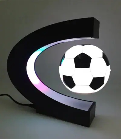 Lampe LED football et lune, décoration moderne pour chambre ou salon.