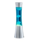 Lampe décorative en forme de vase avec gel luminescent bleu et vert, idéale pour la décoration scientifique ou moderne.