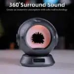 Haut-parleur innovant avec son surround à 360°, parfait pour créer une ambiance immersive dans votre espace. Design moderne et technologie avancée pour une expérience sonore exceptionnelle.