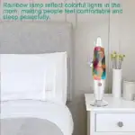 Lampe d'ambiance colorée en forme de lave-lampe, idéale pour créer une atmosphère apaisante dans la chambre ou le salon.
