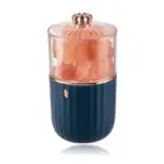 Presse à sel rose en forme de capsule avec design élégant, idéale pour ajouter une touche scientifique à votre décoration ou pour un usage pratique en cuisine.