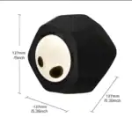 Haut-parleur panda noir et blanc avec dimensions précises pour décoration ou utilisation audio.