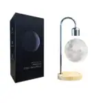 Lampe lune en 3D avec support et boîte cadeau.