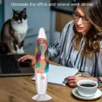 Lampe de décoration scientifique moderne pour bureau, idéale pour réduire le stress au travail et créer une ambiance apaisante avec ses lumières colorées.