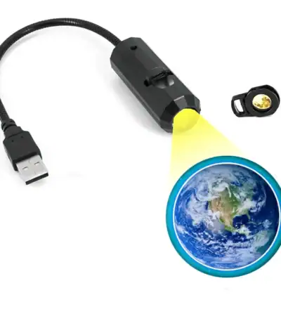 Baladeuse USB avec loupe LED pour explorer la planète Terre.