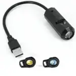 Lunettes de réalité virtuelle avec câble USB, conçues pour une immersion totale dans l'univers numérique, avec un design compact et confortable pour une utilisation prolongée.