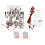 Ăquipement scientifique comprenant des ampoules, un interrupteur, et des petits rĂ©cipients pour expĂ©riences. Parfait pour la dĂ©coration ou l'usage Ă©ducatif en science.