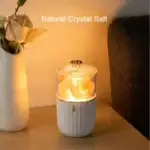 Pointe 2 : Lampe d'ambiance avec sel de cristal naturel, éclairage doux et apaisant, idéale pour la décoration intérieure et la relaxation.