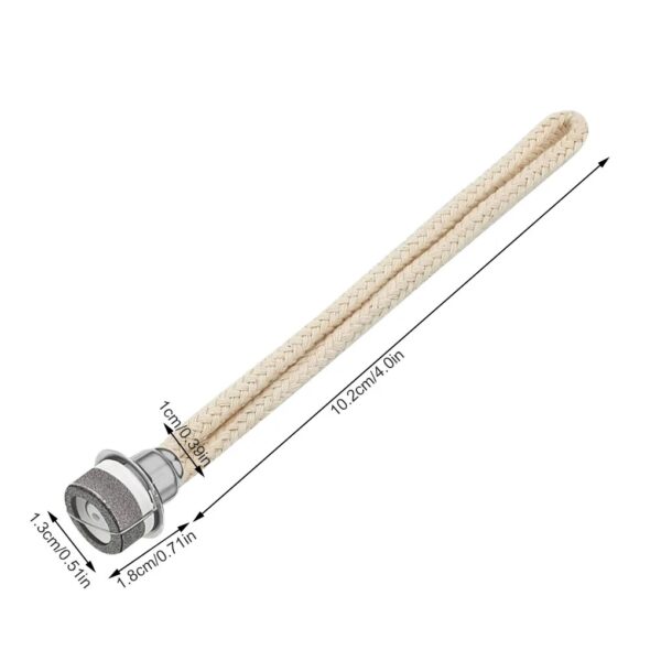 Pipette en caoutchouc avec embout métallique, longueur de 10,2 cm, utilisée pour la manipulation précise de liquides en laboratoire scientifique.