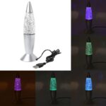 Lampe de nuit à lave LED multicolore.