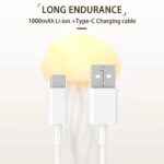 Puce de recharge longue durée 1000mAh Li-ion avec câble Type-C pour appareils électroniques.