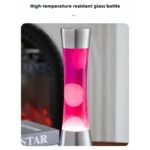 Vase en verre transparent avec lumières LED roses, design élégant, résistant à la chaleur, idéal pour décoration scientifique ou moderne.