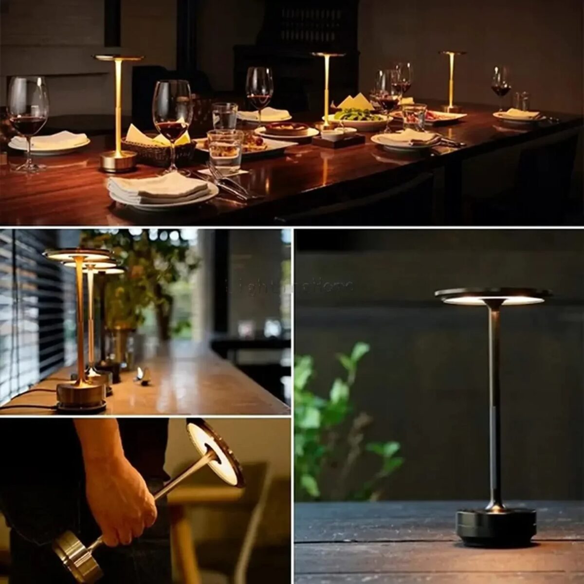 Lampe de table LED élégante avec lumière douce, idéale pour la décoration intérieure et l'éclairage d'ambiance.