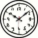 Horloge murale avec design de montre scientifique.