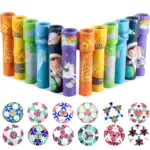 Pinceaux de Noël pour enfants, ensemble de pinceaux colorés avec motifs festifs, parfaits pour activités artistiques de Noël, décoration et bricolage pour enfants.