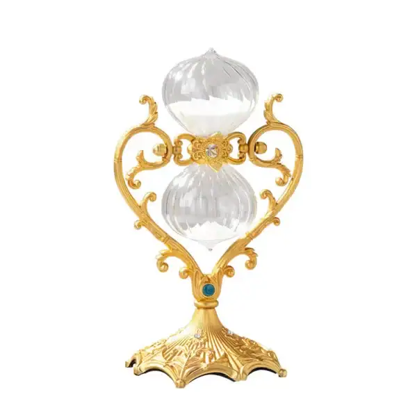 Porte-objet scientifique en verre avec cadre en ornement doré, design élégant et vintage, idéal pour la décoration de bureau ou collection scientifique.