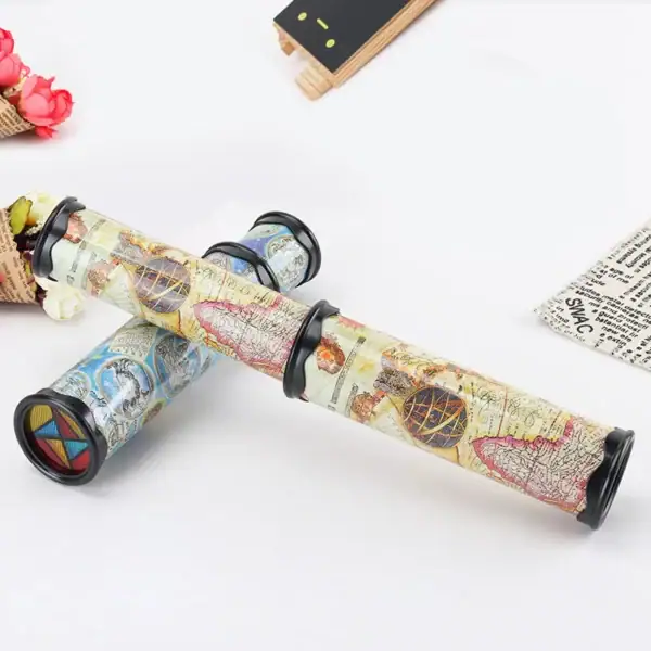 Lunettes de lecture avec monture en papier vintage et lentilles colorées, parfaites pour les amateurs de décoration scientifique ou pour un look rétro unique.